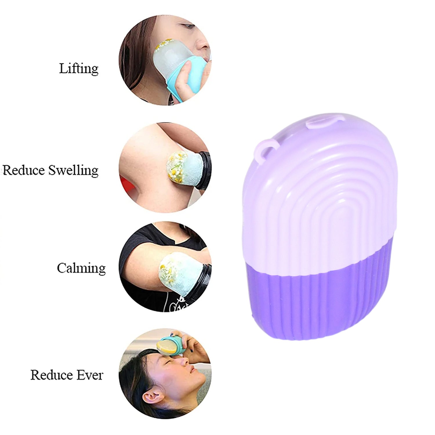 Indo Glow beauty ice roller face in lavender for lifting reducing swelling and calming skin