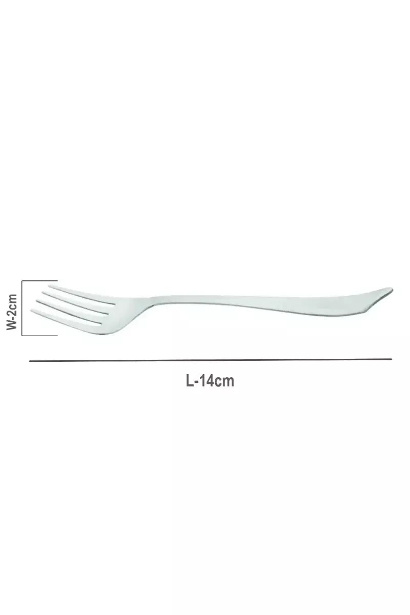 Prabha Stainless Steel Monalisa Tea Fork Set - 14cm