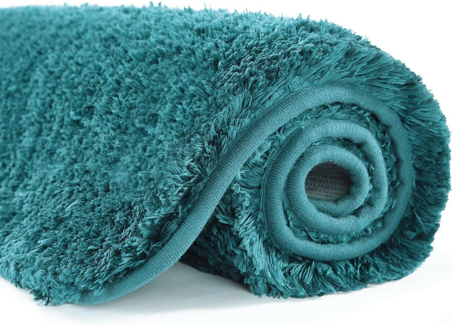AaHo Water Absorbent Floor Mat Anti-Slip Microfiber Rug for Bathroom & More (Teal)
