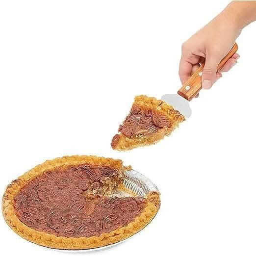 P-Plus International Stainless-Steel Pie Server with Wooden Handle – Elegant & Durable