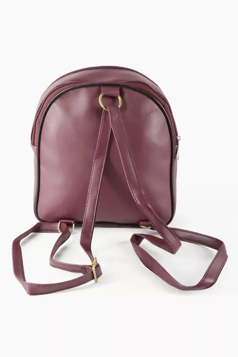 Girl's Sequin Mini Shoulder Backpack - Wine