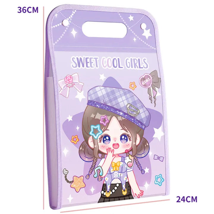 Cartoon Stylish A4 Document File Folder - 13 slots