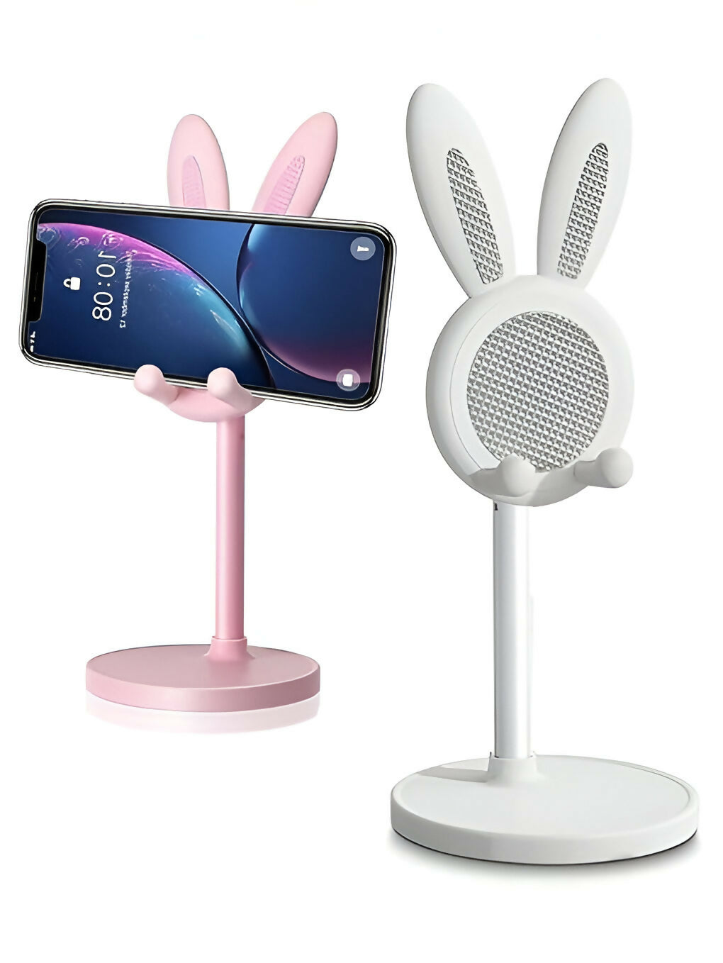 Rabbit Bunny Adjustable Mobile Stand for Table – Universal Phone & Tablet Holder for Desk, Streaming & Video Calls (Random Color, 1 Piece)