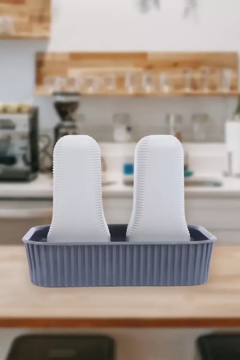 Plastic Salt & Pepper Sprinkler Set with Stand - 80ml (each)