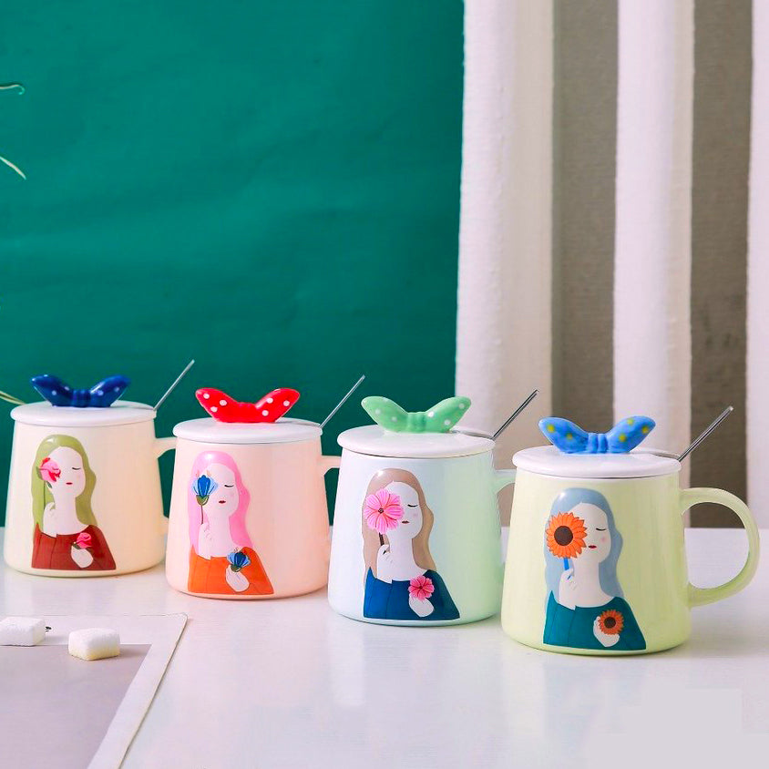 Flower Girl Ceramic Mug