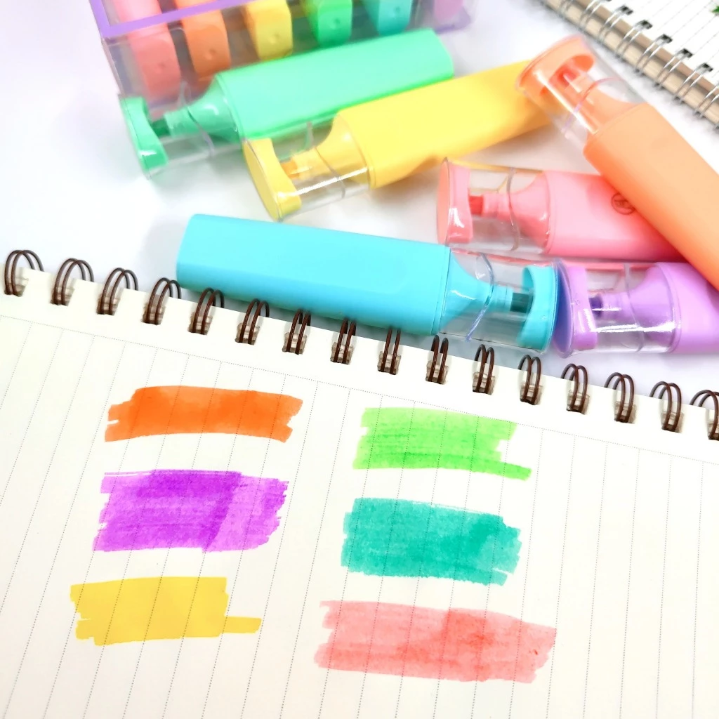 Brighten Your Notes! Fluorescent Highlighter 1 Pcs
