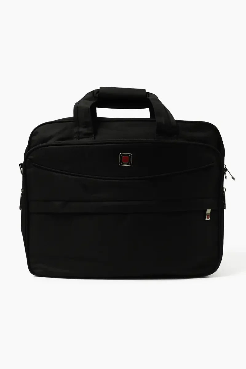 Synthetic Fabric Office Laptop Bags for Men - Black