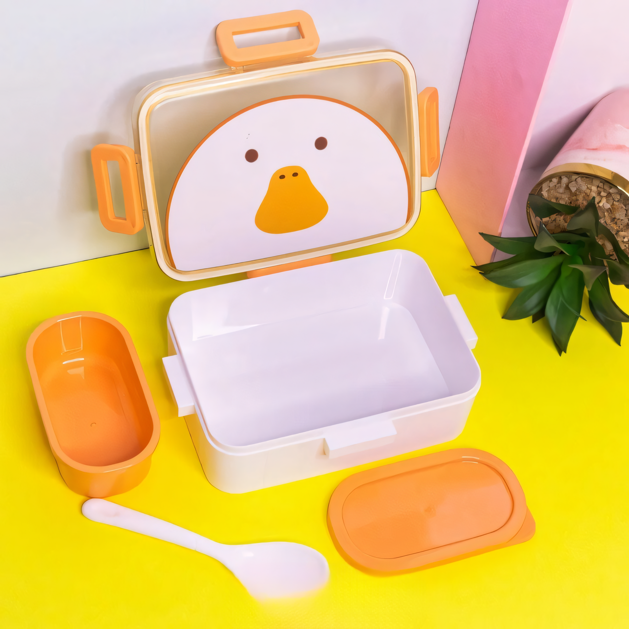 Animal Lunch Box With Spoon & Container