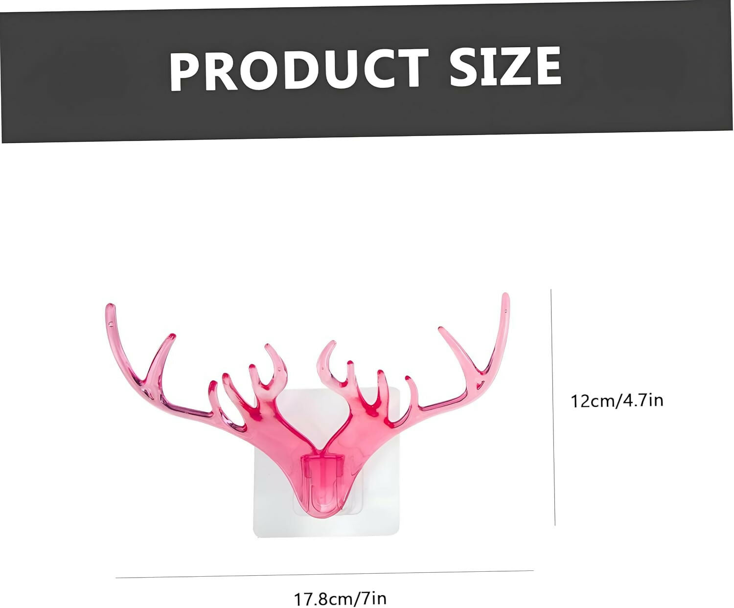 Rustic Deer Antler Double-Ended Wall Hook – Sturdy Coat & Hat Hanger (Random Colour)