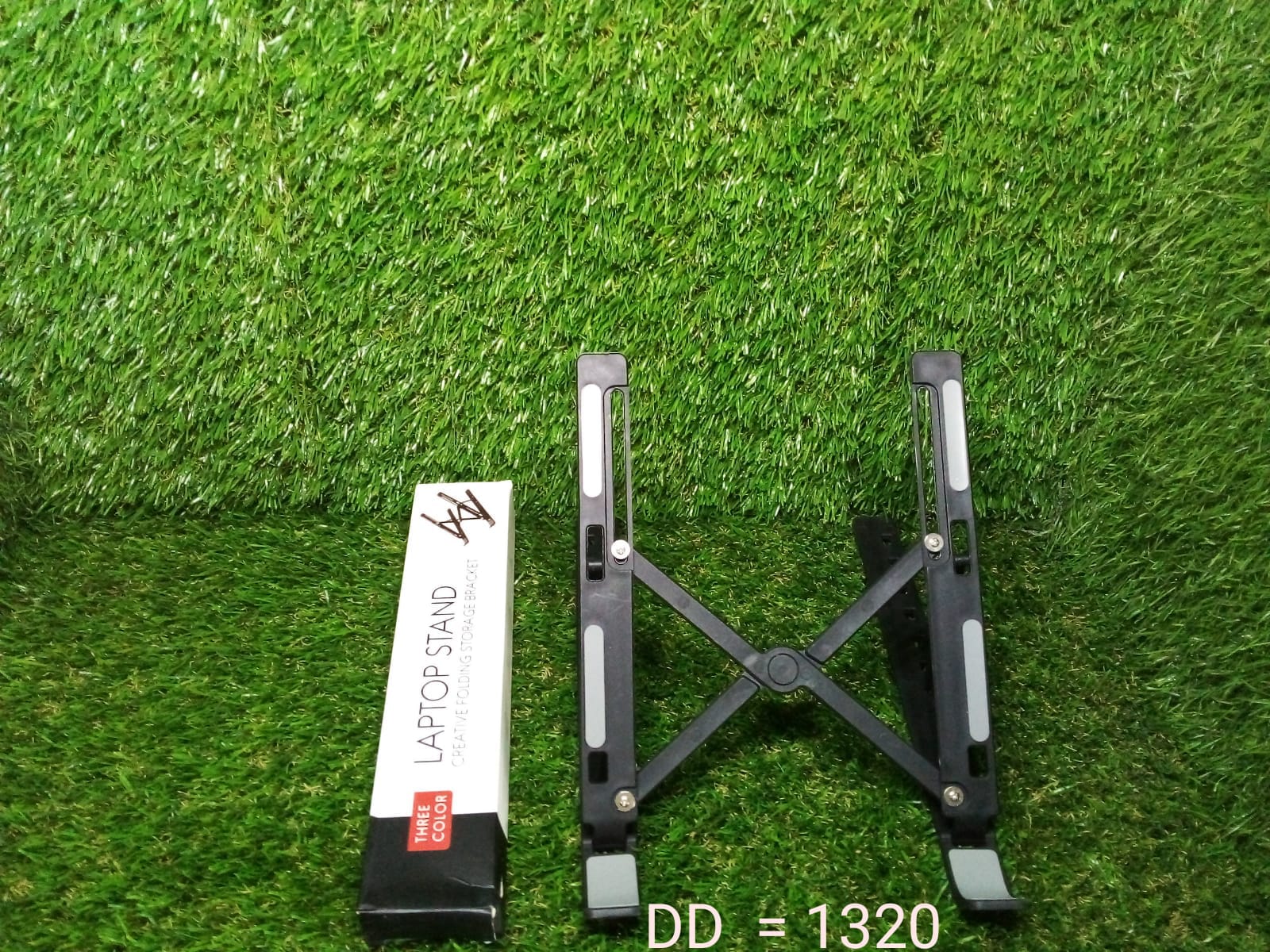 Adjustable  Ergonomic Foldable Portable, Holder Riser Tablet Stand Plastic (Use In 14 inch Laptop)