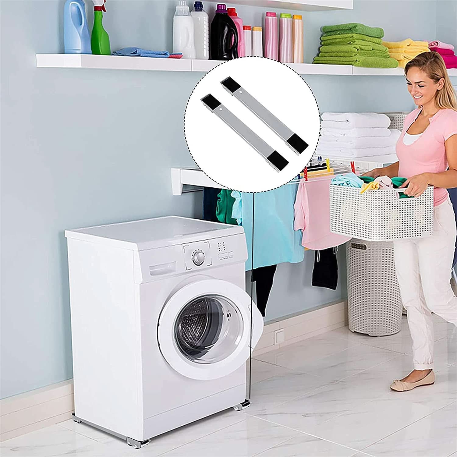 2 Pc Heavy-Duty Castor Wheels For Furniture Moving