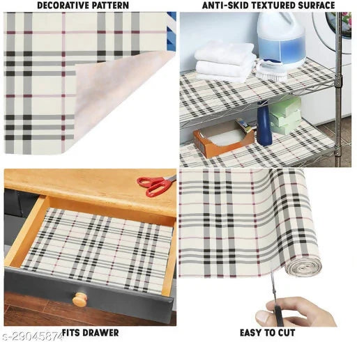 Mopak Decor Shelf Liner 4M used for Wardrobe kitchen cabinet Drawer Slab Roll - (45x400 cm)