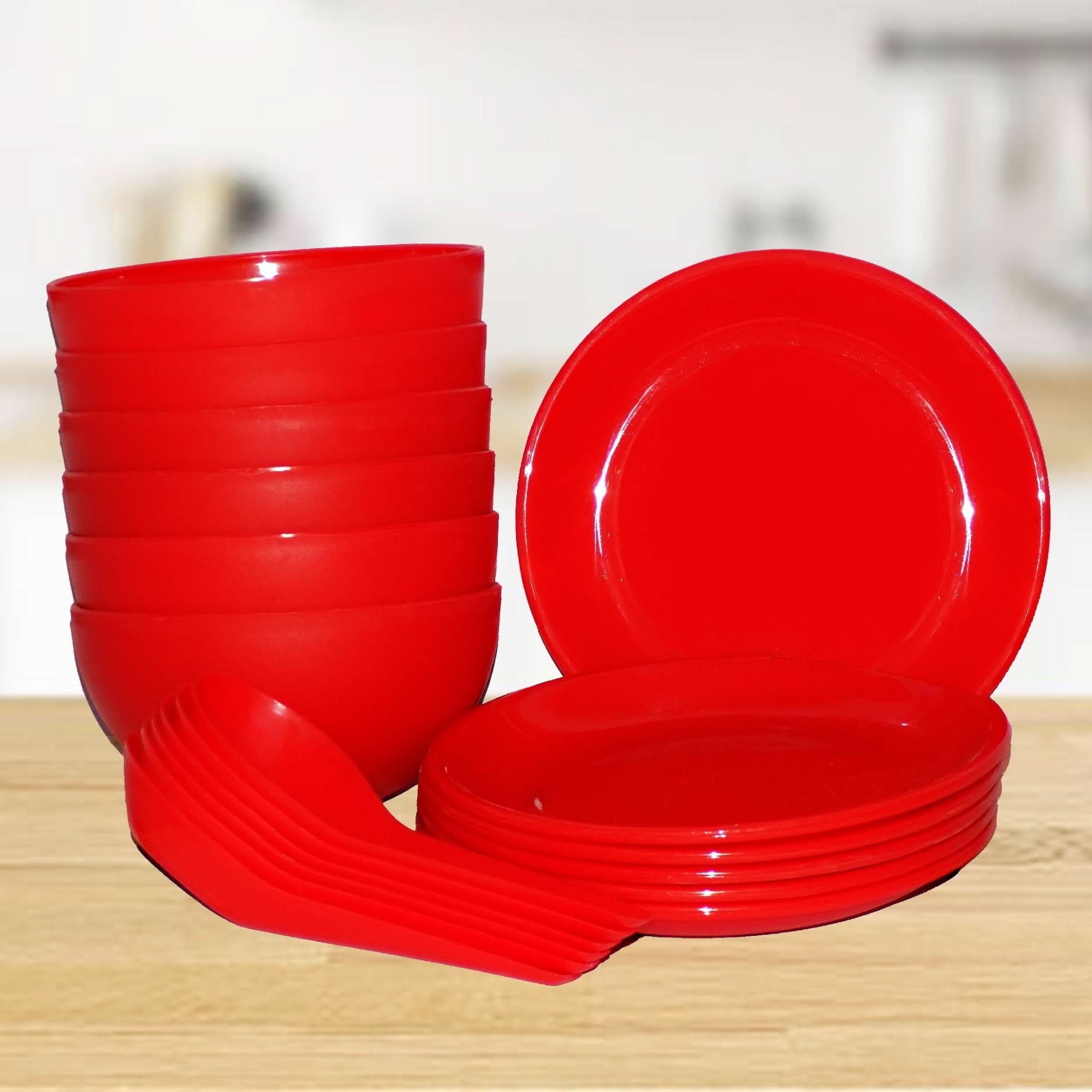 Soup Bowl Set with Spoons & Saucers – 18-Piece