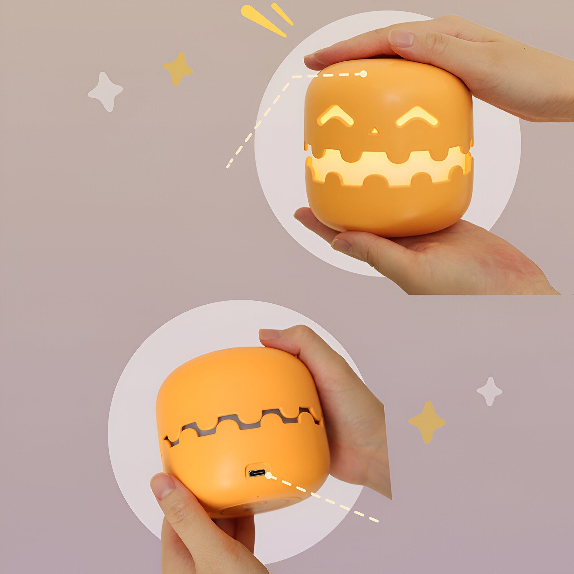Spooky-Cute Pumpkin LED NIght Lamp