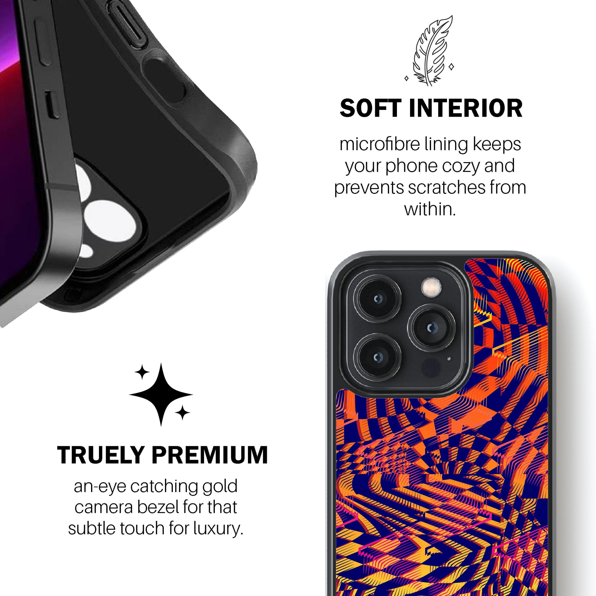 Trippy Grid Illusion Phone Cover