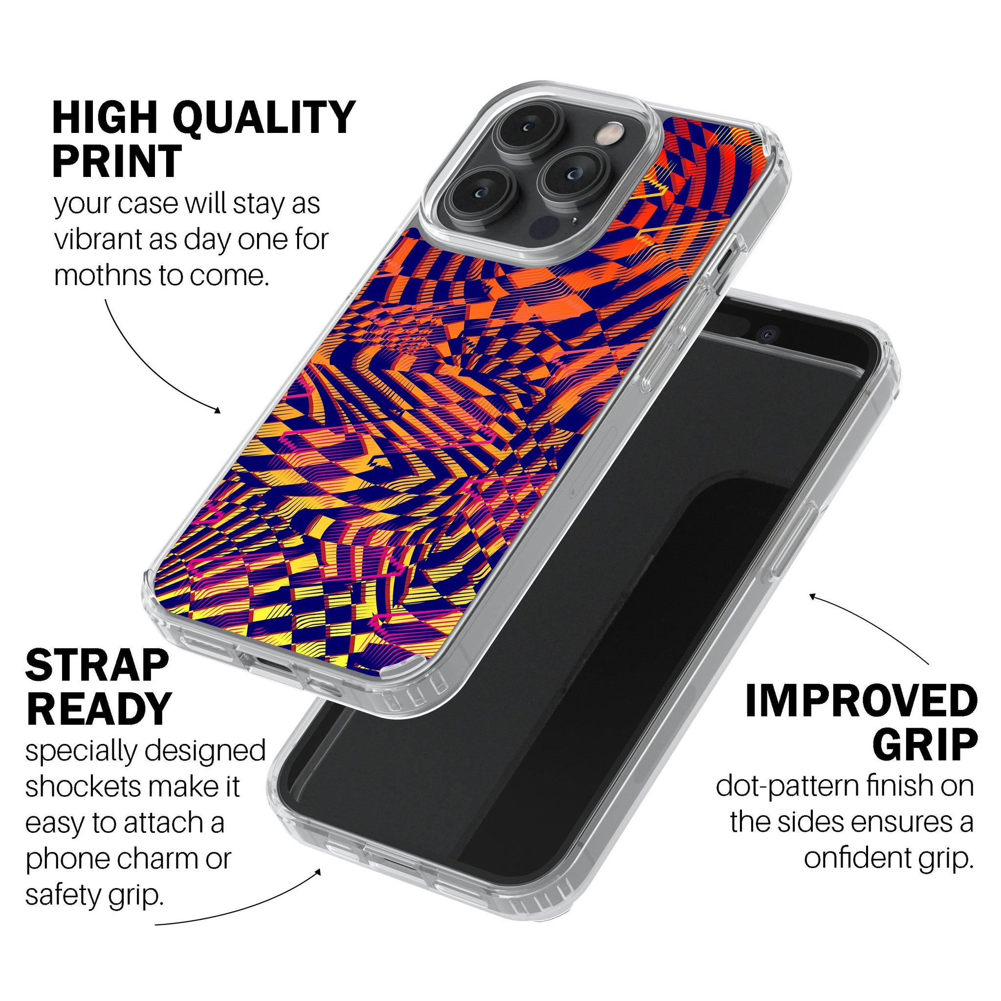 Trippy Grid Illusion Phone Cover