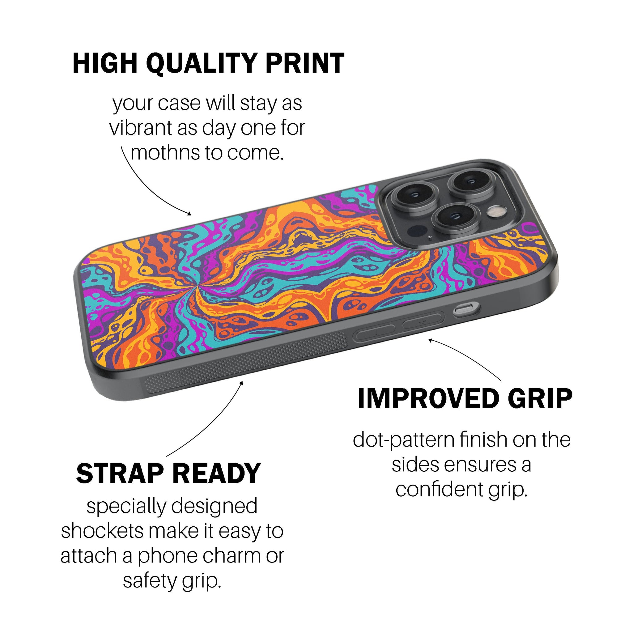 Lava Wave Swirl Phone Cover