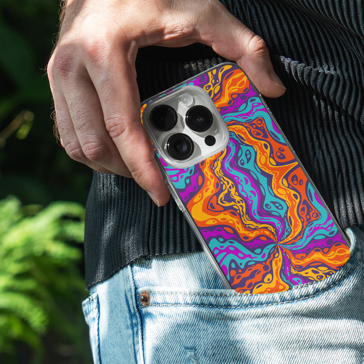 Lava Wave Swirl Phone Cover