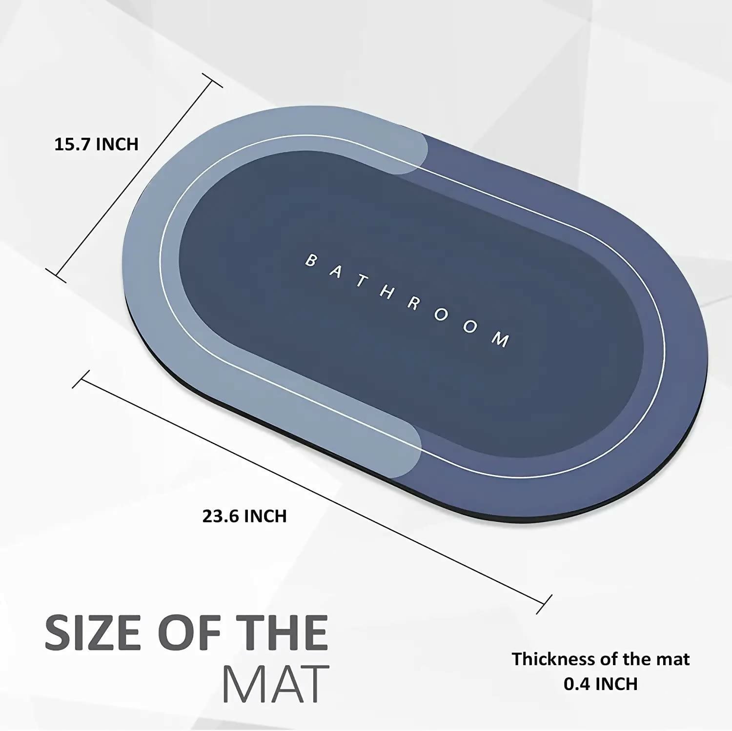 Anti-Slip Quick-Drying Bathroom Soak Mat (Blue)