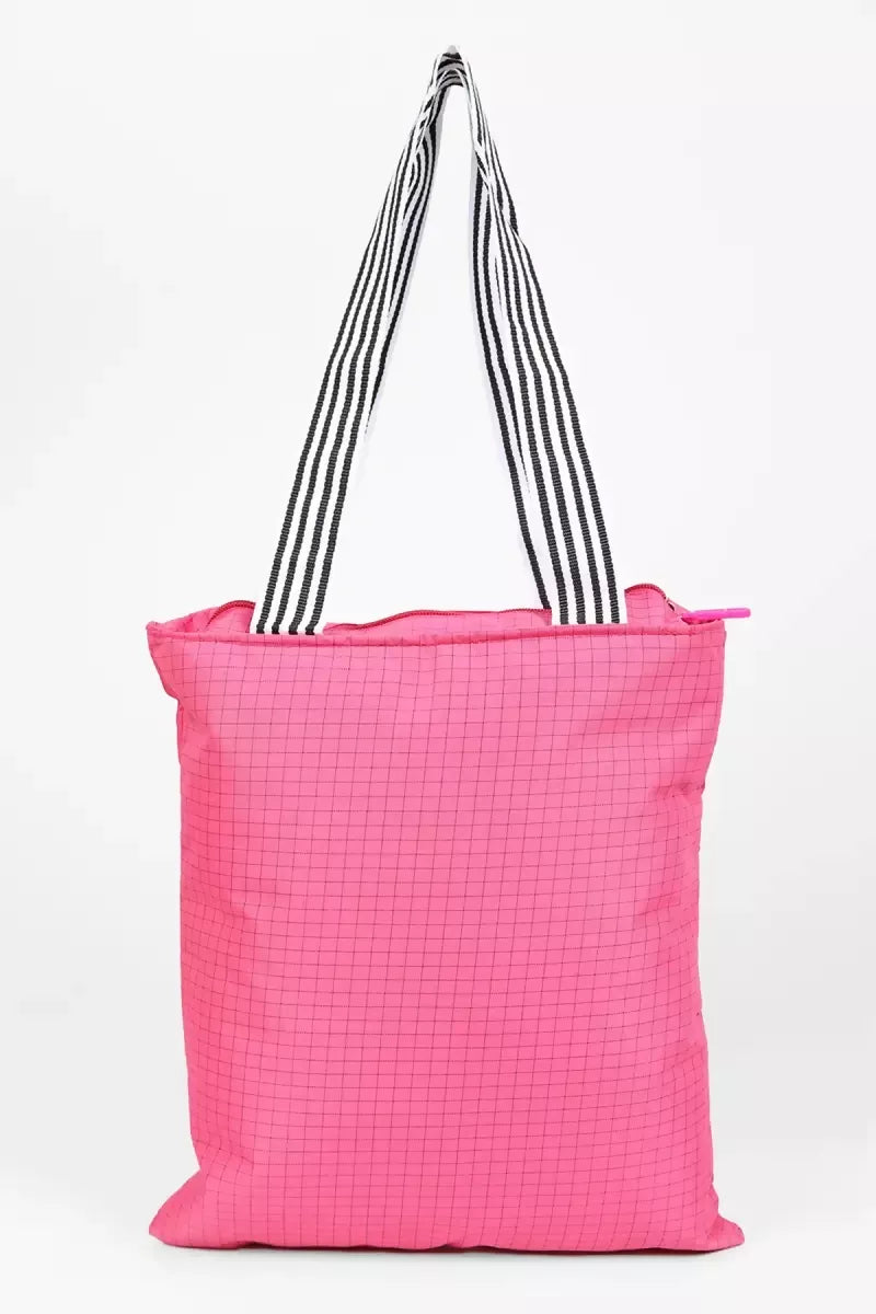 Stylish Printed Canvas Shopping Bag for Girls (Pink)