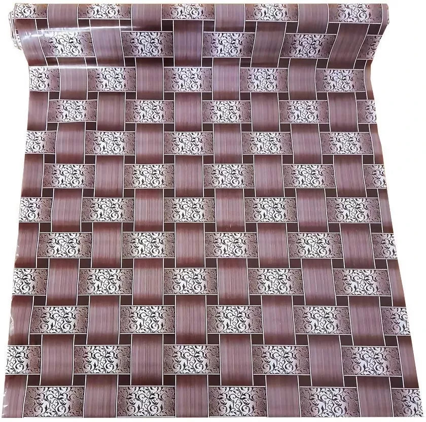 Mopak Decor Polyester Solid Fridge Mat & Cover50045 (Brown)