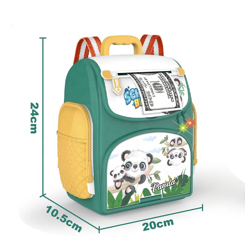 Electric Panda School Bag Piggy Bank/Money Box