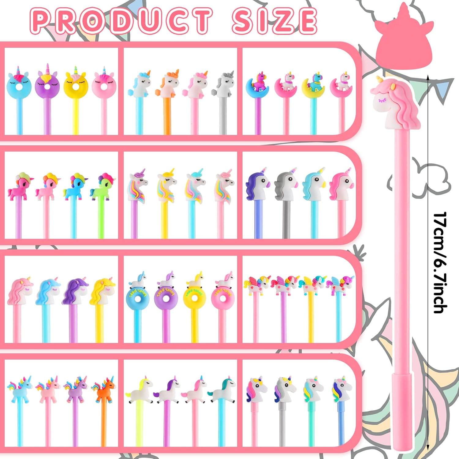 Unicorn Magic Gel Pens – Set of 10