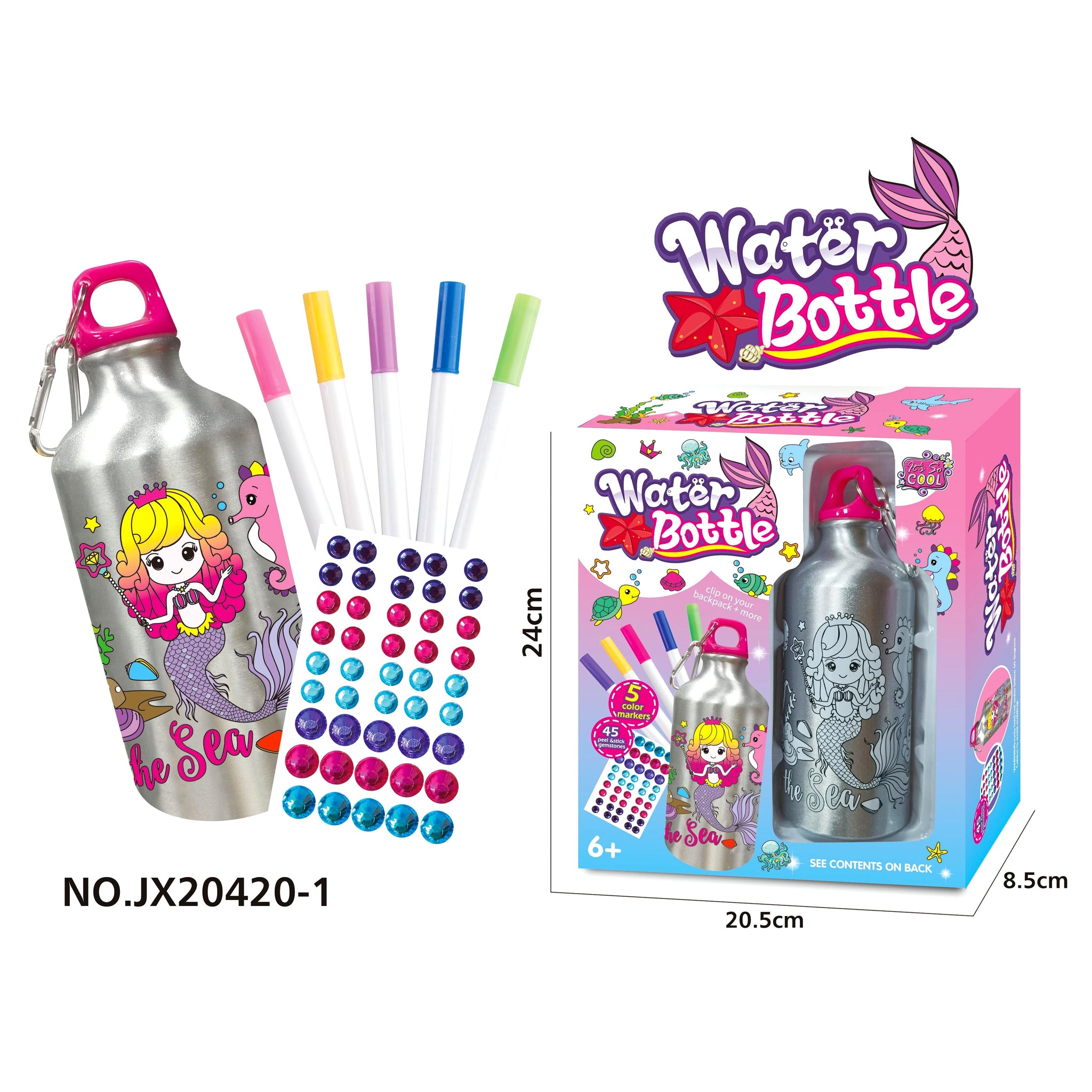 Creative Coloring Water Bottle Art Kit