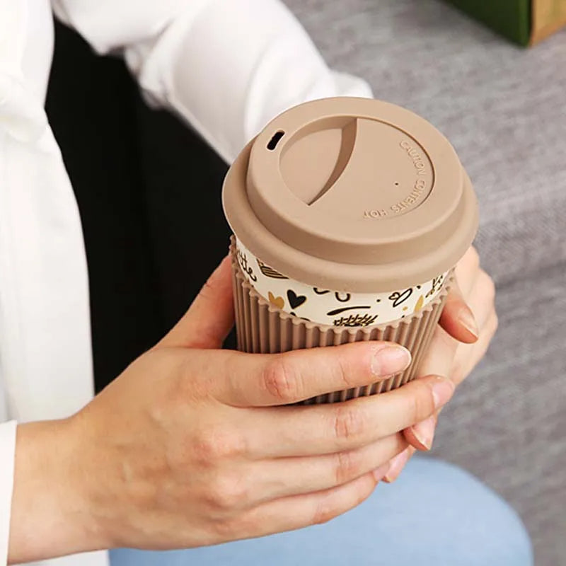 Bamboo Fiber Tumbler | Silicone Lid & Sleeve - 400ml