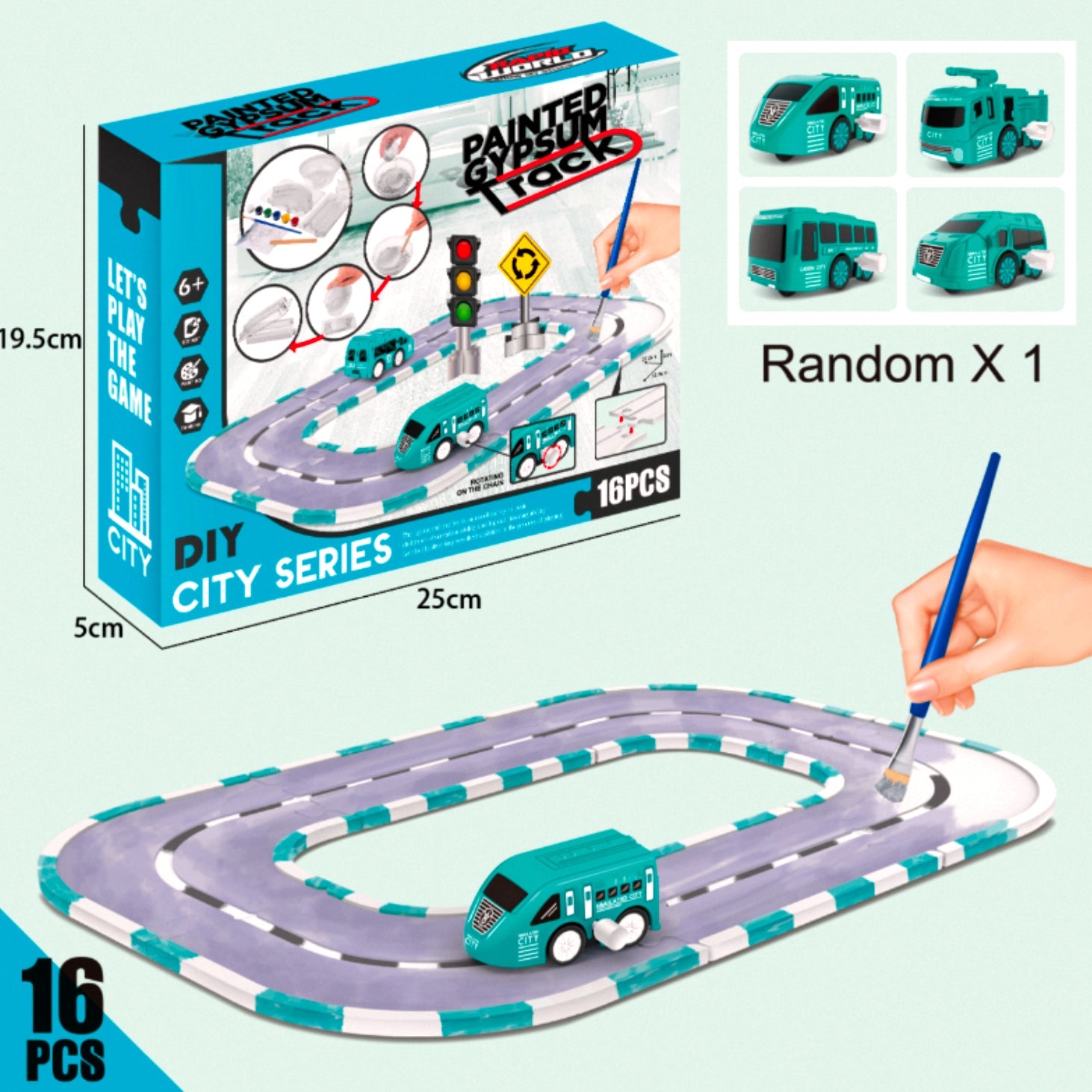 DIY Painted Gypsum Track | Creative Plaster Set