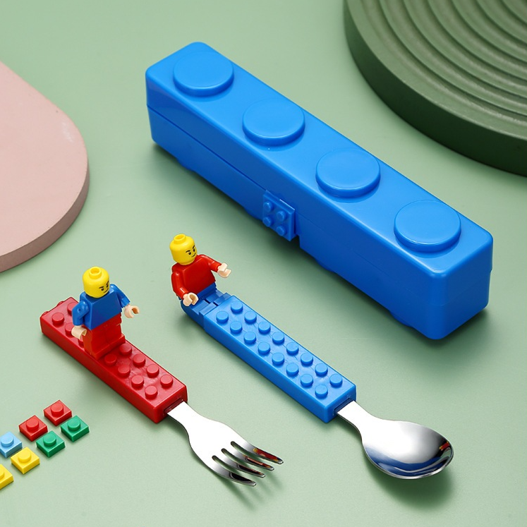 Lego Stainless Steel Spoon & Fork Set