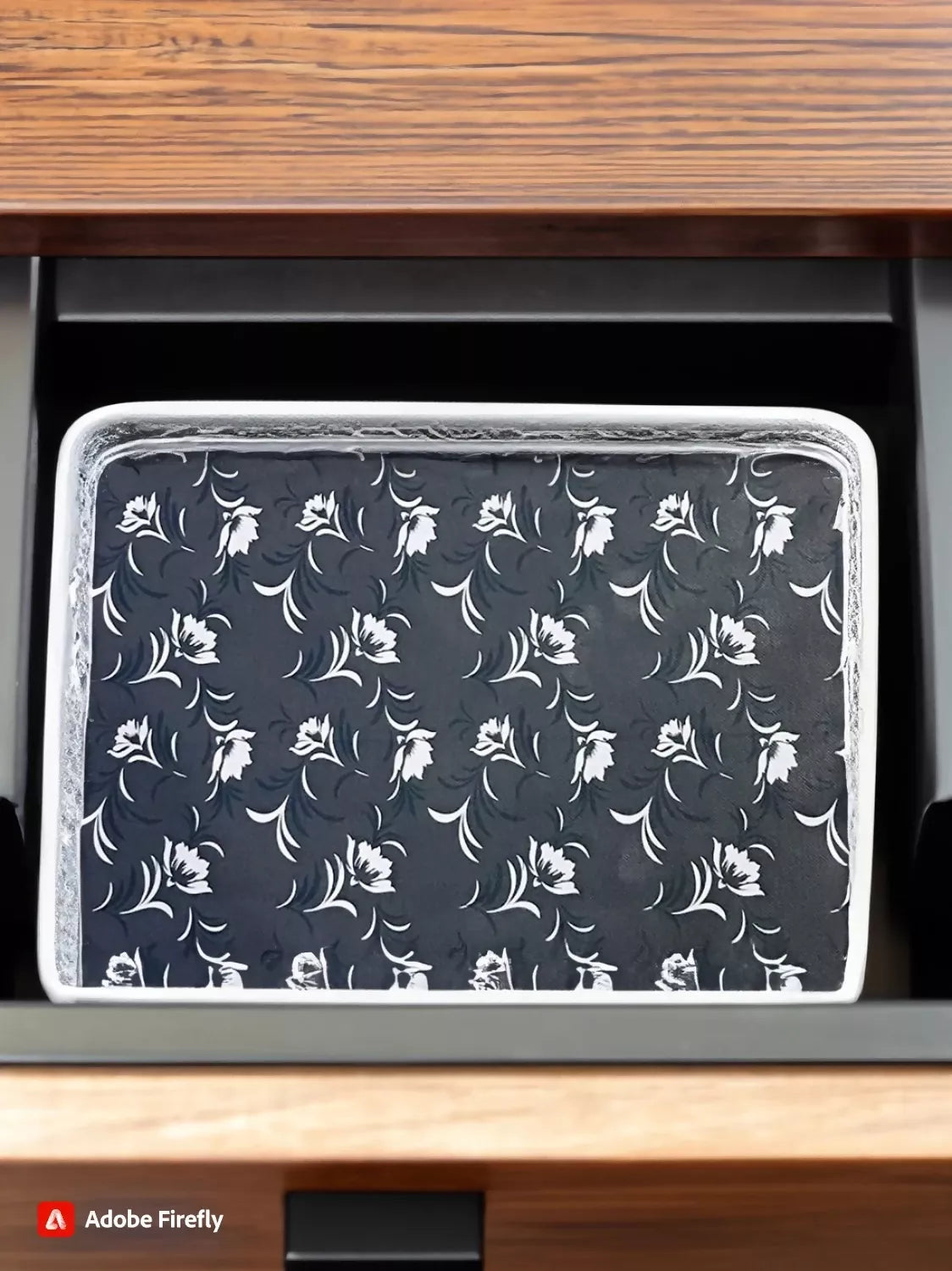 Mopak Decor ShelfLiner used for Wardrobe kitchen cabinet Drawer Slab Roll (Black Nalni)