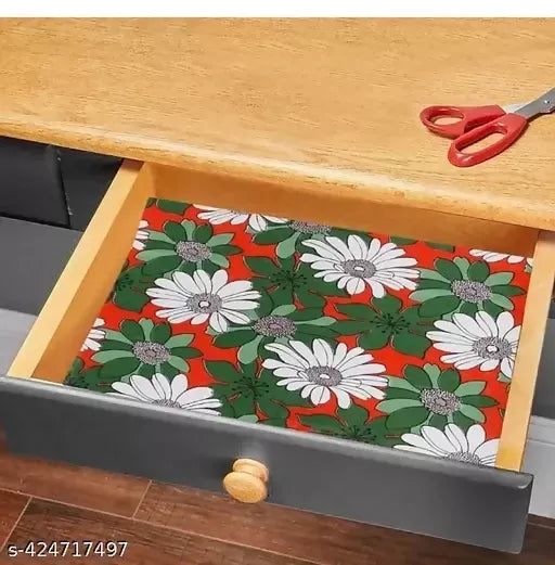 Mopak Decor Shelf Liner used for Wardrobe kitchen cabinet Drawer Slab Roll - (Green)