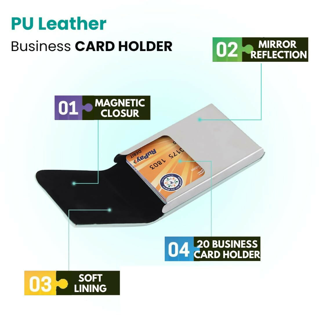 Multispace Black Rock Business Card Holders (Pack of 2)