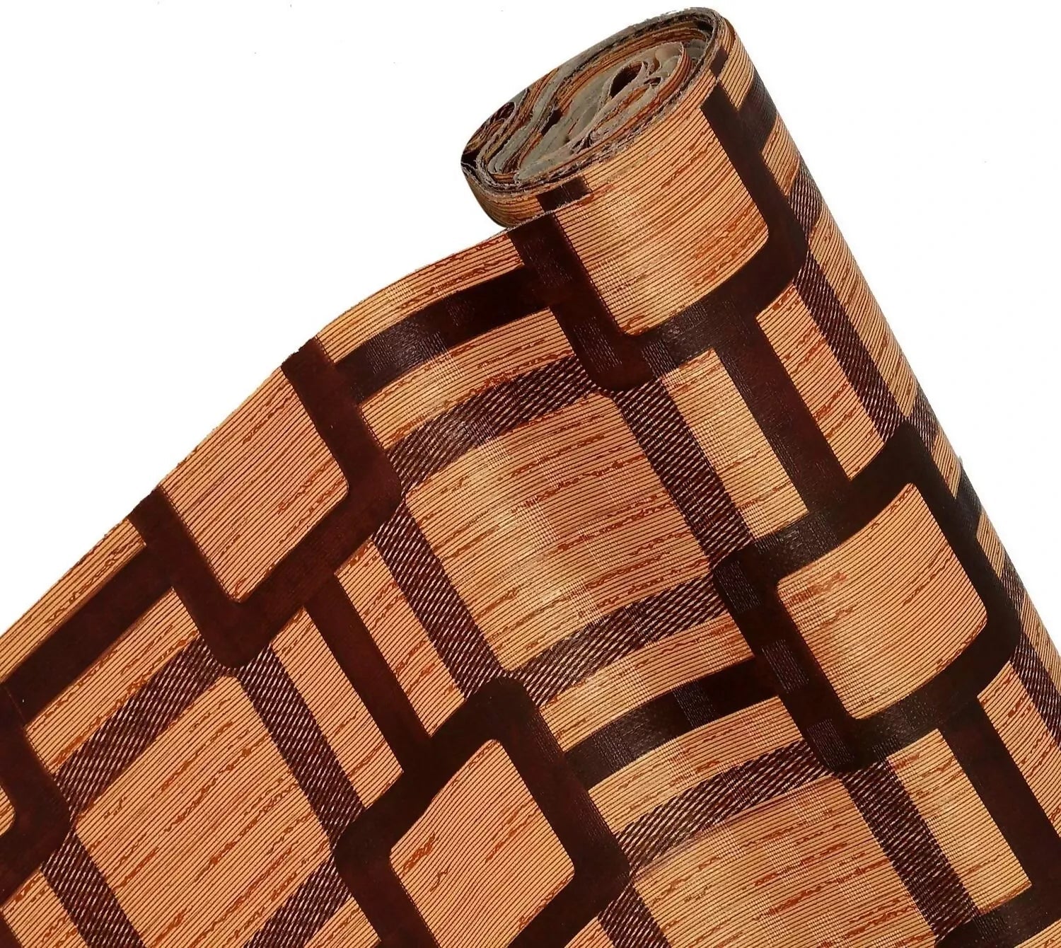 Mopak Decor Polyester Embroidered Fridge Mat & Cover – Brown, Pack of 1 (Model: 50045, Size: 45 x 500 cm)