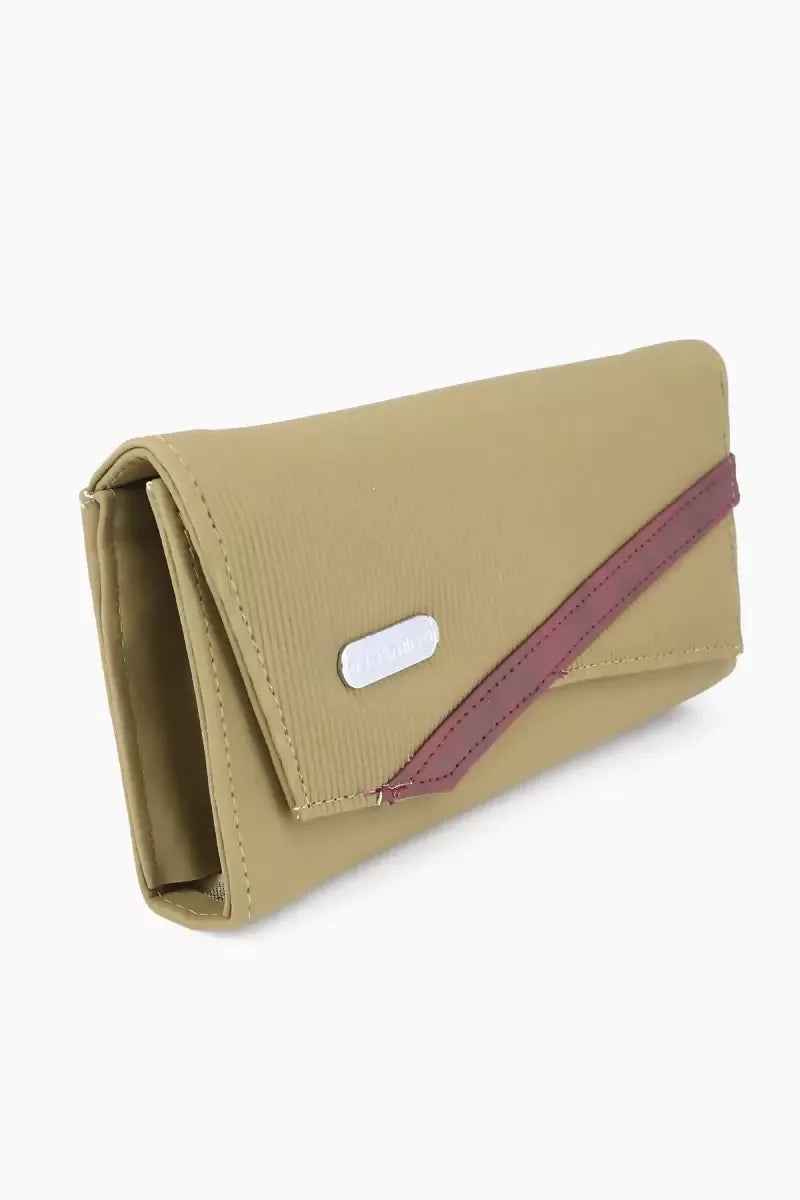 PU Solid Casual Purse for Women - Light Brown