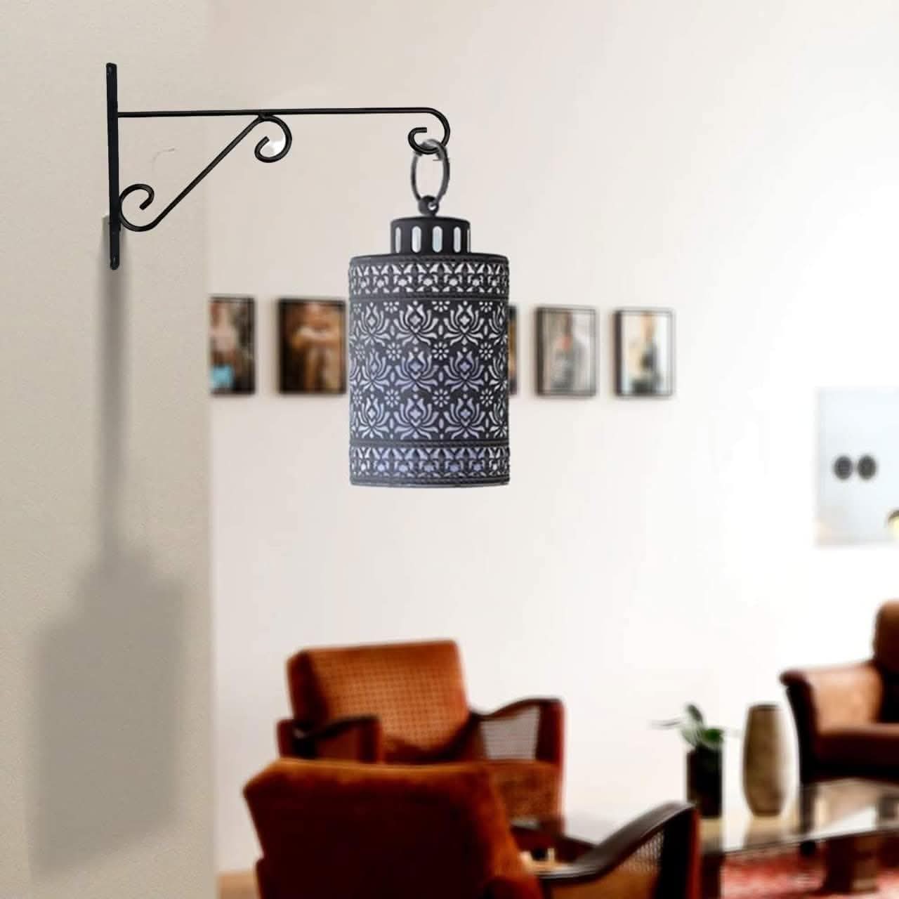 Ecofynd Metal Wall Hook (Black, Pack of 2)