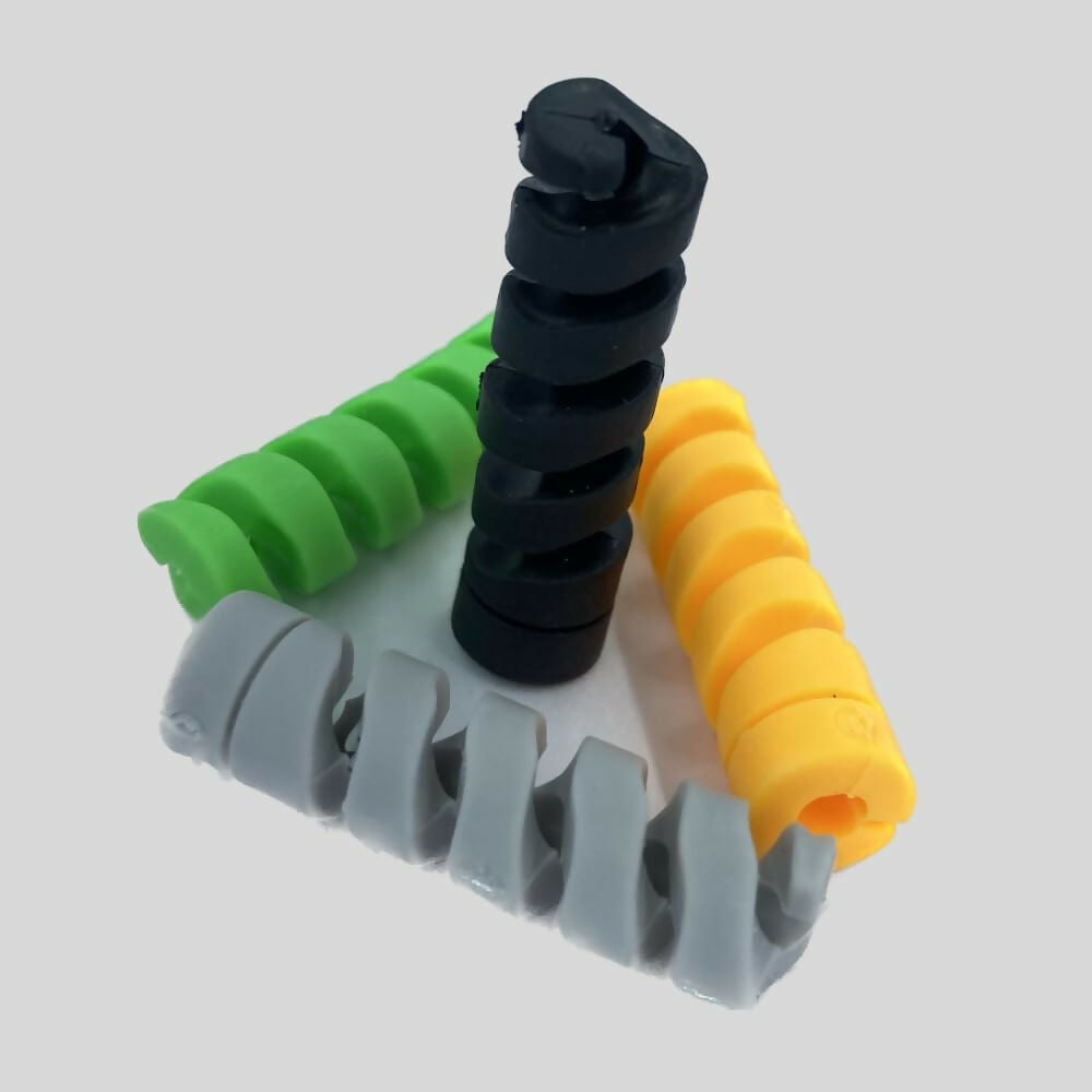 Spiral Cable Protectors & Waterproof Wire Sleeve Cover (Multicolor) 4Pcs