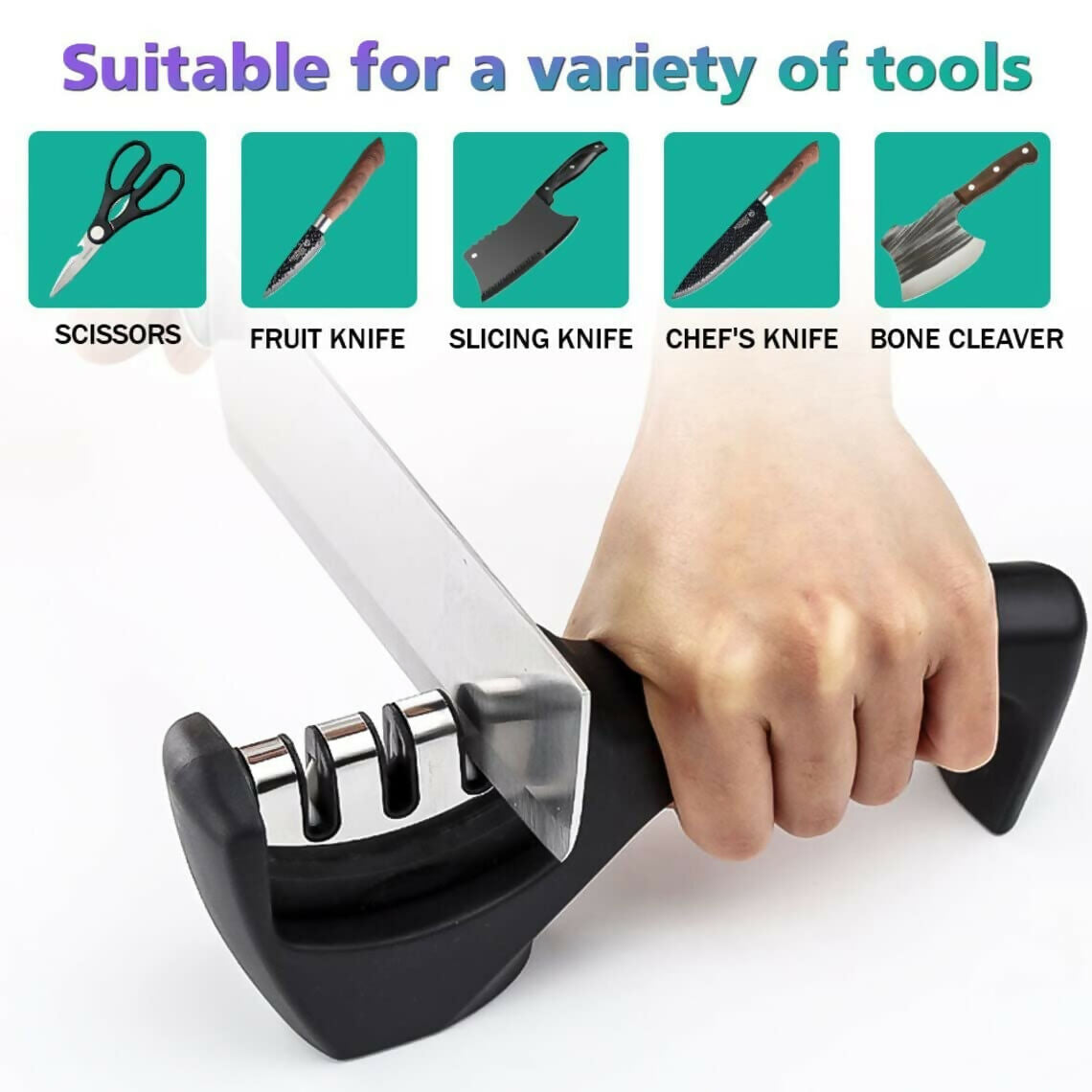 Professional Knife Sharpener – Advanced Sharpening Tool & Rod for Kitchen Steel Knives