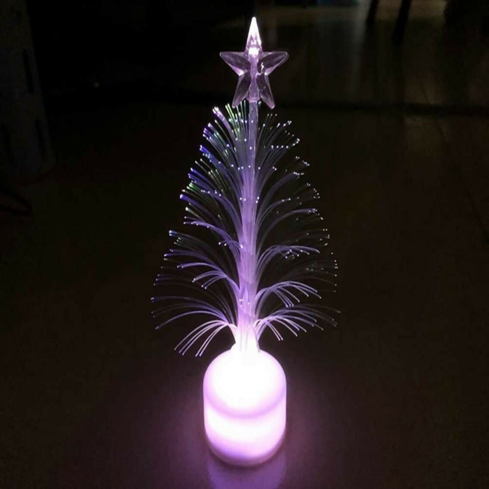 Multicolor Glowing LED Fiber Optic Small Christmas Tree