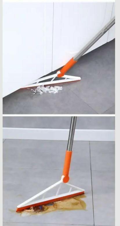 2-in-1 Folding Brush Wiper | Dual-Side Window & Floor Cleaner, Triangle Mop for Household Dust Removal – Pack of 1
