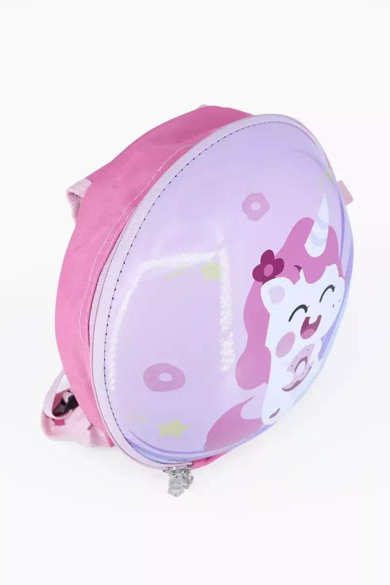 Blooming Pink Magical Unicorn Theme Kids Backpack - Pink