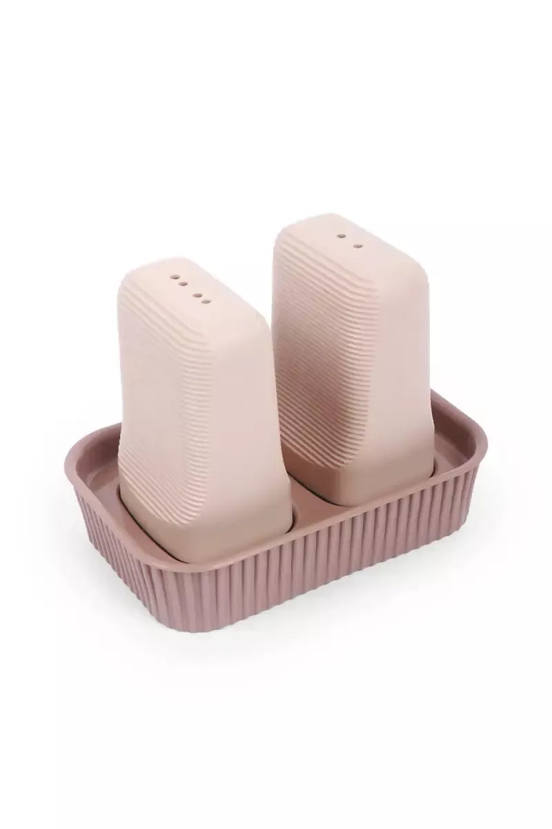 Plastic Salt & Pepper Sprinkler Set with Stand - 80ml (each)