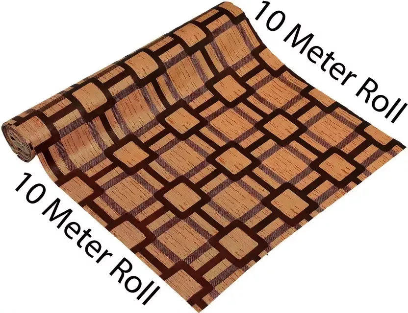 Mopak Decor Shelf Liner used for Wardrobe kitchen cabinet Drawer Slab Roll - (Brown)