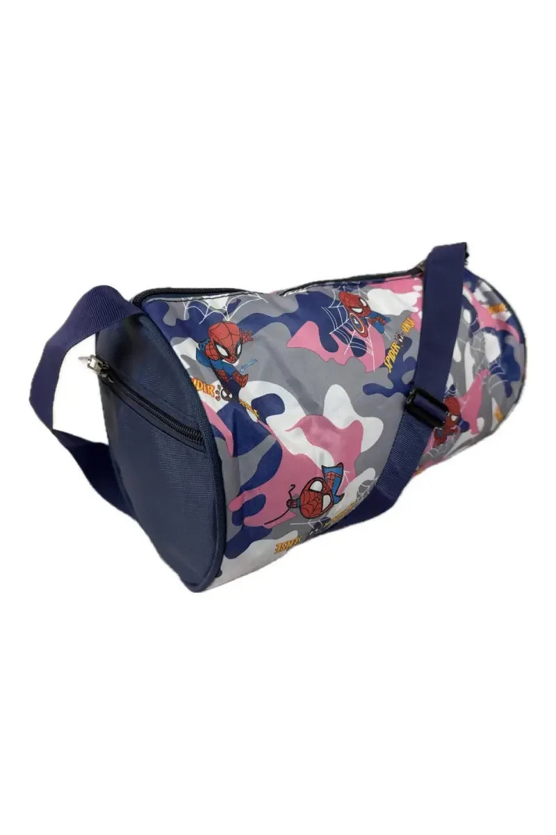 5 L Small Duffle Cum Gym/Sports Bag (Blue Spidy) - Blue