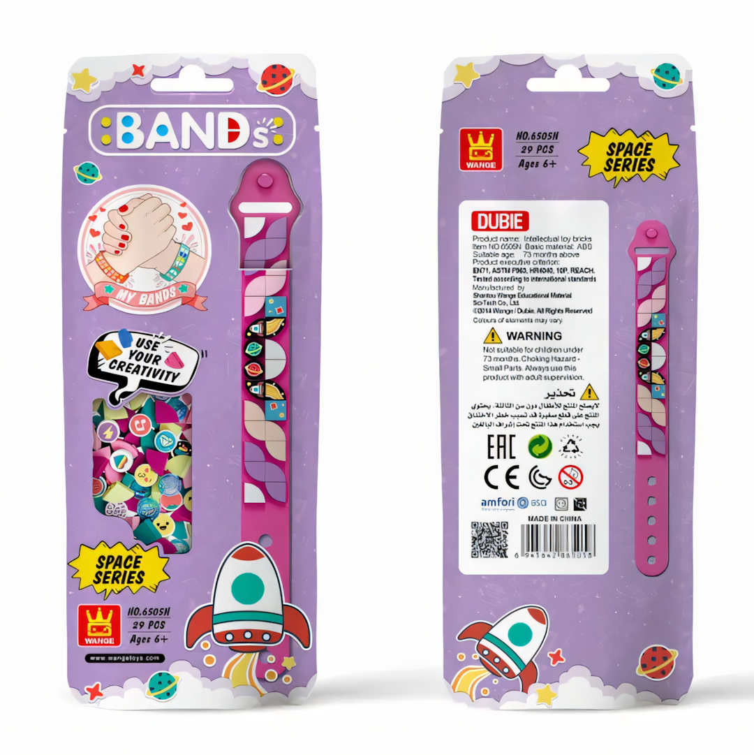 DIY Dots Blocks Silicone Wrist Band