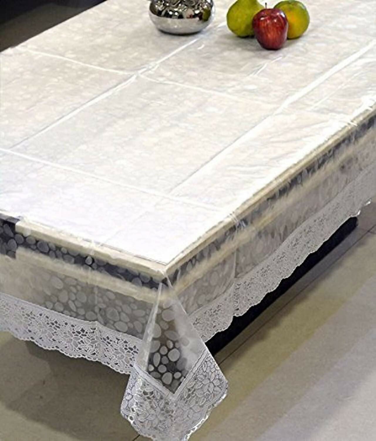 Mopak Decor Table Cover 3D Classic Table Cover Printed Table Cover with Lace Centre Table Cover