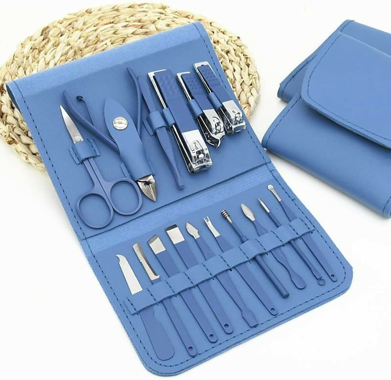 Nail Clippers & Manicure Tools Set 16Pcs with Scissors, Ear Spoon & Cutters