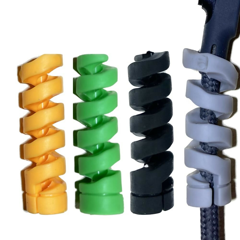 Spiral Cable Protectors & Waterproof Wire Sleeve Cover (Multicolor) 4Pcs