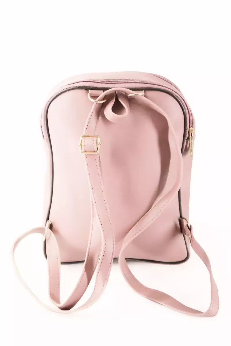 Trendy Casual Backpack for Girls - Peach